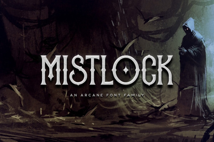 Пример шрифта Mistlock